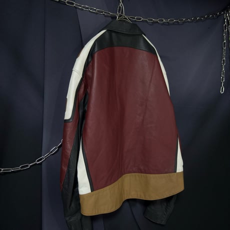 Euro USED Pig Leather Racing Biker Design Single Riders Jacket