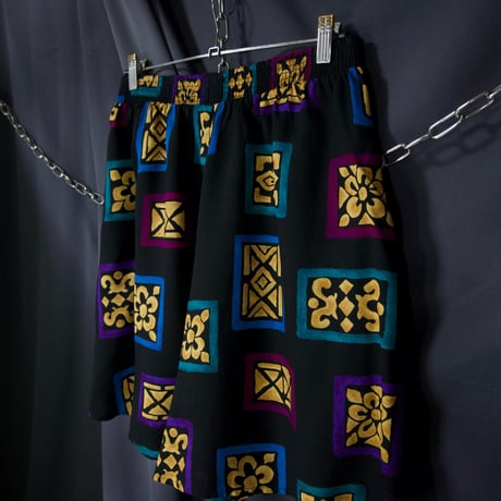 90s USA made California Connection LuxuryInterior Tarot Graphic Rayon Easy Shorts
