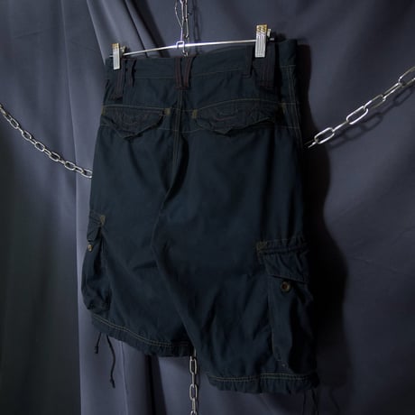 Late00s~ 55DSL Unique Design StitchWork etc.. Parachute Cargo Pants/Shorts