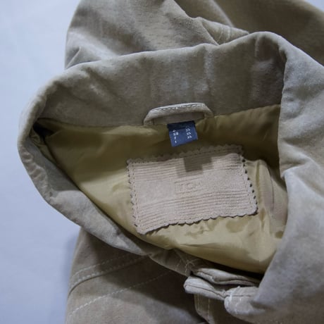 USED Trucker type Oversized Suede Pig Leather Jacket