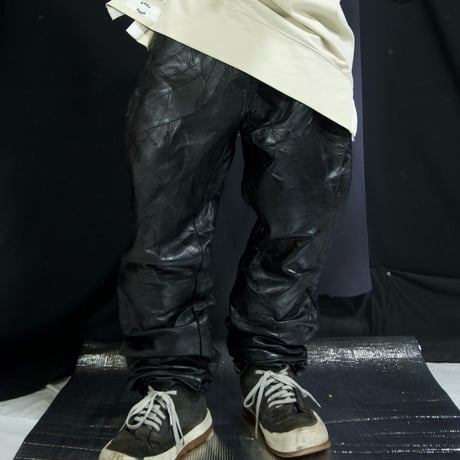 Euro Leather TSUGIHAGI Leather Baggy Pants