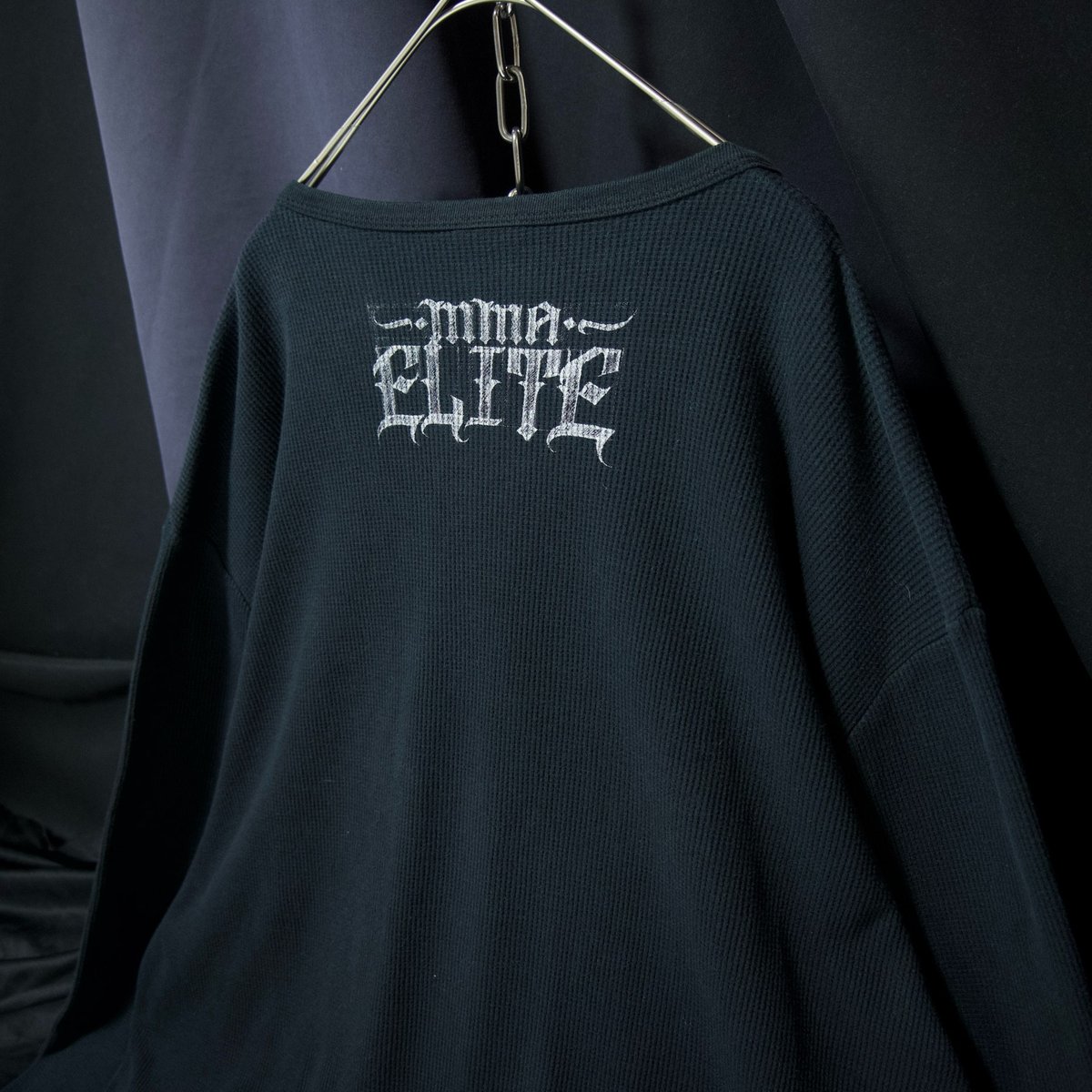 MMA ELITE 長袖Tシャツ サーマル袖 スカル 髑髏 サイズ L MMA ELITE Cross Skull Graphics Thermal L/S Tee