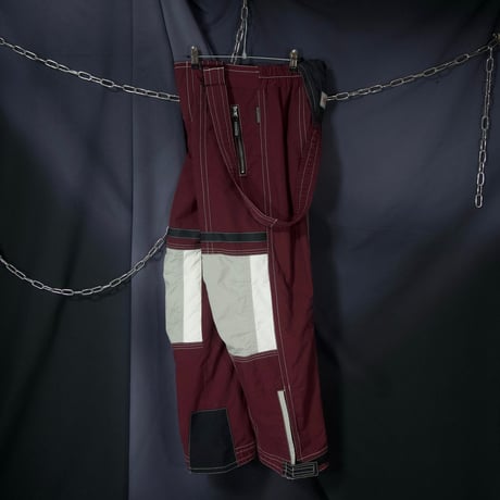 80s~90s SASQUATCH Seem Stitched Switching Gimmick Snowboard Pants Overall