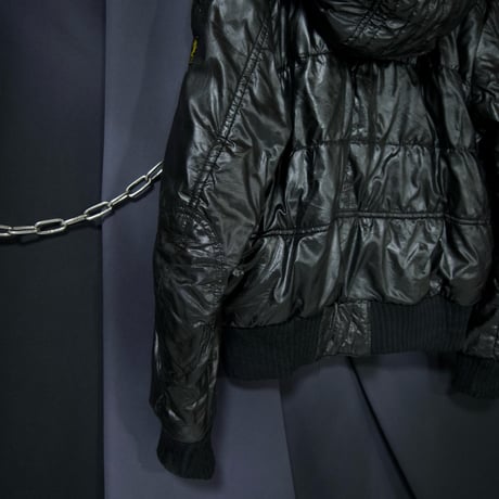 Belstaff England made Pudding PVC Nylon Bomber Jacket/Mountain Hoodie