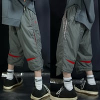 00s c2006 Adidas Irregular Three Line 3D Silhouette Gimmick Cropped Parachute Pants