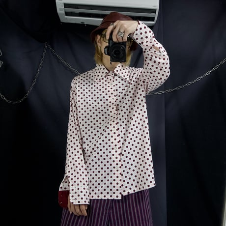 DI PELLINI ROMA PolkaDot L/S Fake Clerical L/S Shirts