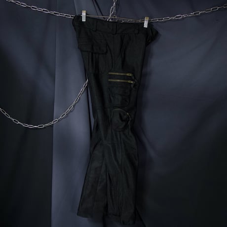 00s BADBOY Multi Pockets Zipper Gimmick Biker Cargo Pants/Flare