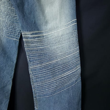 Karl Kani Thick Chain Stitches Embroidery Wash Baggy Denim