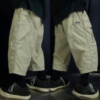 TIME ZONE Deformation Multi Pocket Gimmick Cropped Carpenter Cargo Pants