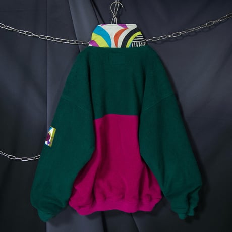 00s Silvy Stars Rainbows Colors GORE XCR Polarlite HarlZip Padded Fleece Anorak Jacket