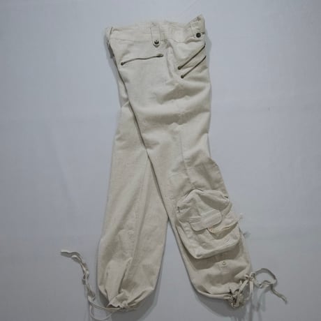 USED Multi Zippers&PocketsGimmick Parachute Linen Pants