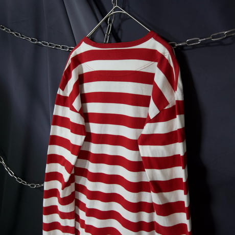 90s Karl Helmut Red×White Border L/S Tee