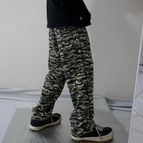 Roen Tiger×Tribal Camouflage SkullLogo BootsCut SweatPants