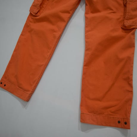 MOLECULE Vivid Resucue Orange Design Cargo Pants