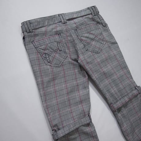 USED Glen Check Bondage Pants