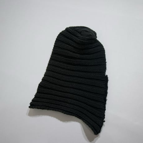 USED Ribbed Long Balloon Knit Cap
