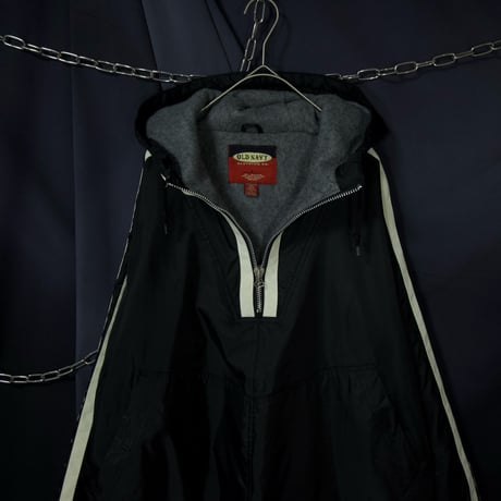 90s~00s OLDNAVY Heavy Weight Sideline HarfZip Nylon Mountain Hoodie/Anorak Jacket