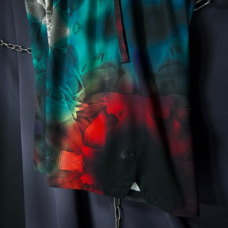 NIKE “10s TUNE Spice” Fractal DeepSea&Galaxy Psychedelic Full Graphic Easy Baggy Short/Track Pants