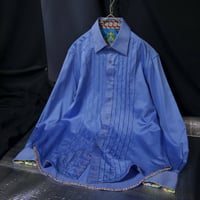 Robert Graham arabesque Graphic&Embroidery Trim Silk Center Pleats L/S Shirts