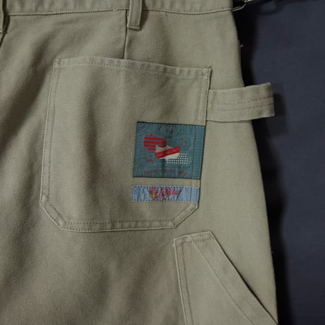 00s c2000 Karl Helmut Baker&Cargo&Carpenter Cotton Seed Stitch Embroidery Patches Baggy Pants