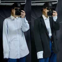 90s~00s Polo by Ralph Lauren “None Pony Embroidery RoundWide Collar L/S Clerical Shirts