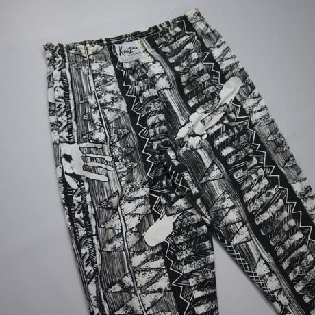80s USAmade Karizma Sportswear Primitive Monotone Patterns Easy Gym Pants