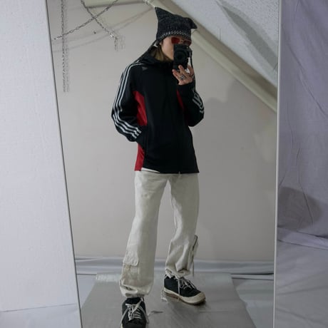 USED Multi Zippers&PocketsGimmick Parachute Linen Pants