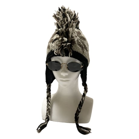 USED Nepal Design Hair Knit Cap