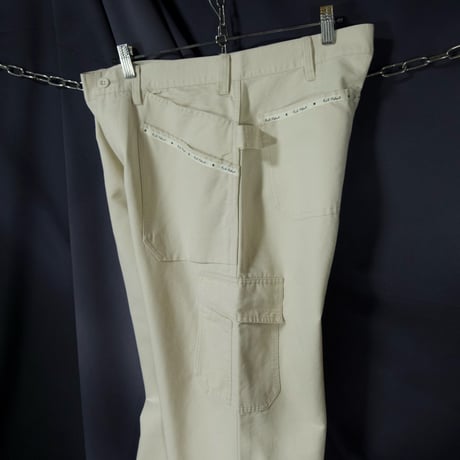 00s c2001 Karl Helmut Embroidery TapeLine Baker Cargo Painter Baggy Pants