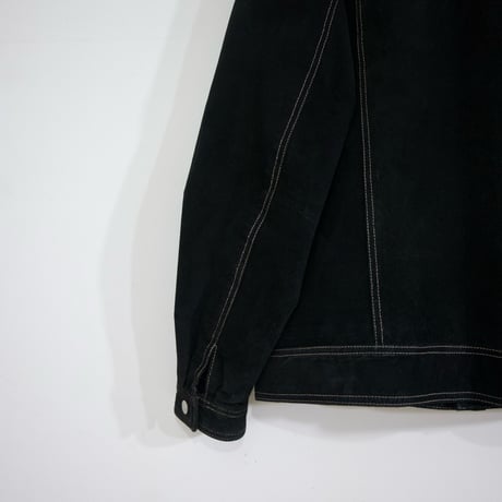 USED Trucker Type Oversized Suede Leather Jacket