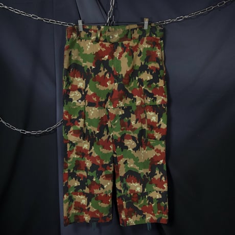 80s~90s Swiss Army Alpen Camouflage M-83 Field Cargo Pants