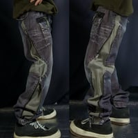PPFM Zipper Gimmick Wash Shiny Denim (Flare/Tapered/Loose Straight)