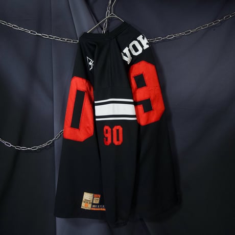 00s VOKAL Oversized Numbering Embroidery V-Neck L/S Game Shirts