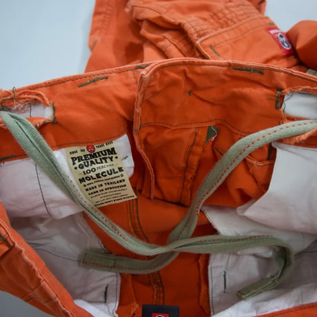 MOLECULE Vivid Resucue Orange Design Cargo Pants