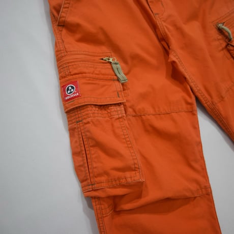 MOLECULE Vivid Resucue Orange Design Cargo Pants