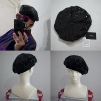 Jaylo White Deadstock Sequins Beret