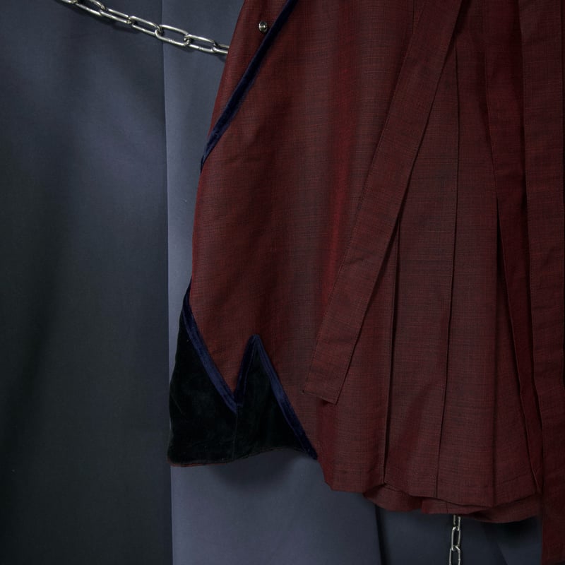 90s TAKUYA ANGEL Velour Switched Wide Pleats Ir