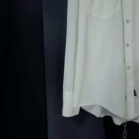 70s USA made H BAR C Popeline Blank Western L/S Shirts
