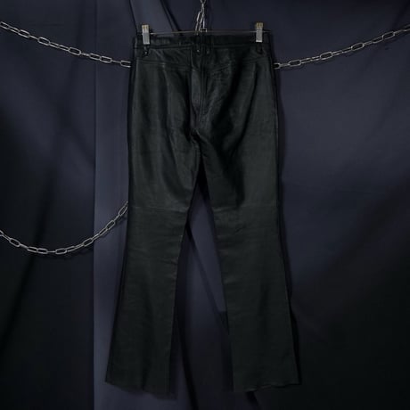 Euro RESTIR Leather BootsCut Flare Pants