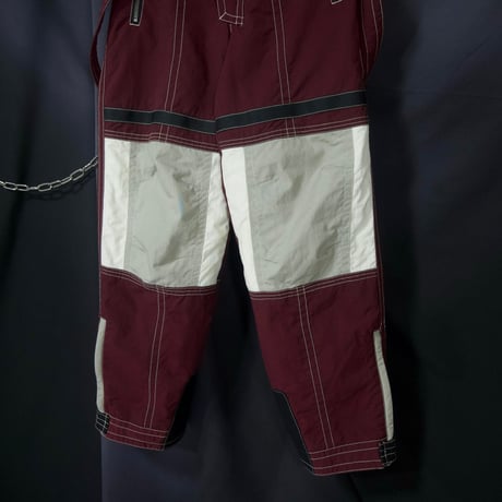 80s~90s SASQUATCH Seem Stitched Switching Gimmick Snowboard Pants Overall