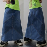 00s GAP Italy made Patched TSUGIHAGI Flare Denim Skirt