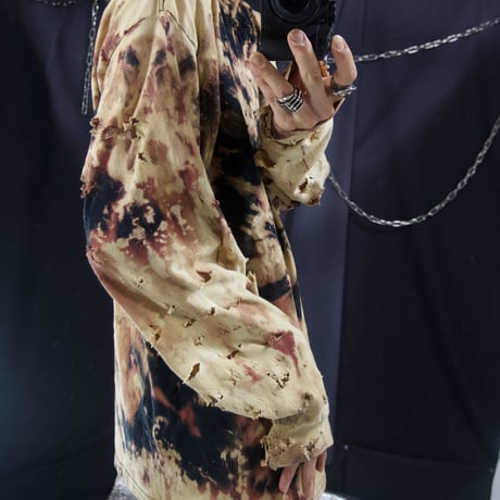 Decadente/Blood Splatter Tie-Dye Patterns Boro,Crush,Damage L/S Tee