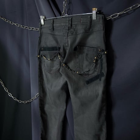 Marithe Francois Girbaud Studs Tape Snaker Skinny Denim