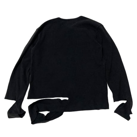 Sabotage Damege Henley Neck Sweatshirt サボタージュ ヘンリーネック ダメージスウェット