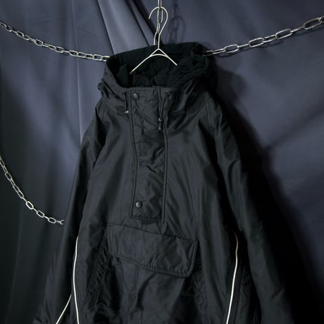 USED Snowboard Padding Puff Short Length Box Silhouette Nylon Anorak Jacket/Mountain Hoodie