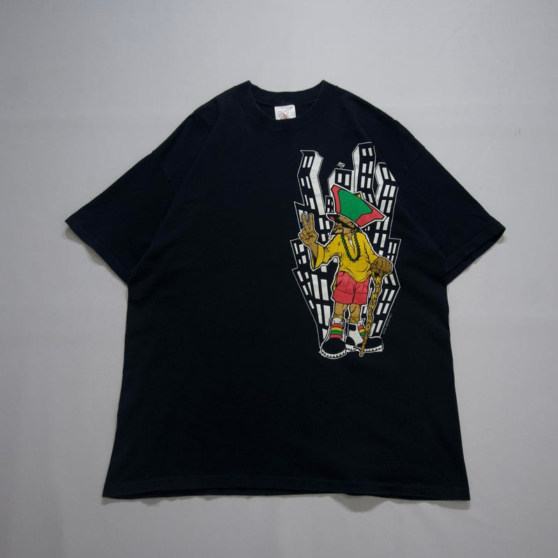 90s USA made KIKWEAR Raster Reggae Man Design T 