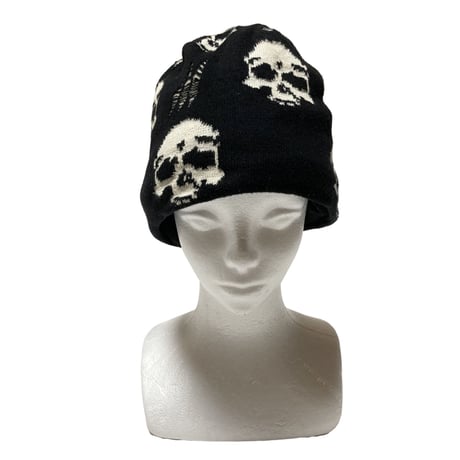 Cotton Skull AllPattern Damage KnitCap