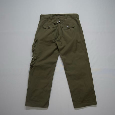 USED Multi Pockets & Zippers Gimmick Check Design Cargo Pants