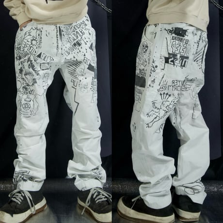 00s Diesel Full Painting Graphics Indian Cotton Pants