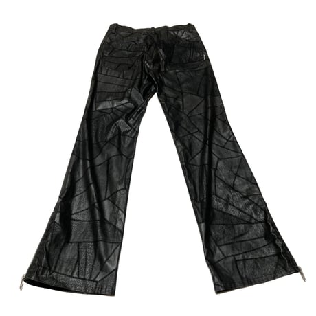 Bernings sho PU Leather TSUGIHAGI Zip Design Pants